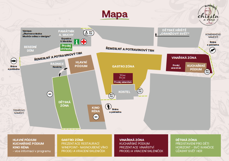 Mapa areálu